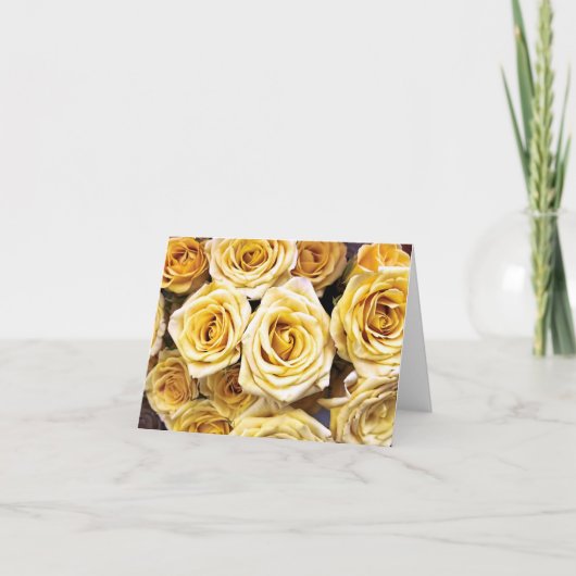 Notecard - Gele rozen Kaart (Voorkant)