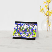 Notecard-Glas in lood-Louis Tiffany 13 Kaart (Gele Bloem)