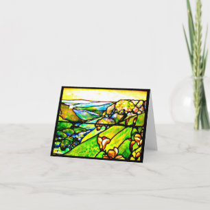 Notecard-Glas in lood-Louis Tiffany 4 Kaart