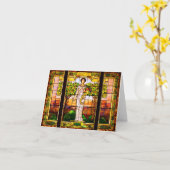 Notecard-Glas in lood-Tiffany 10 Kaart (Gele Bloem)
