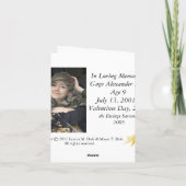 Notecard, Gouden Engel Feestdagen Kaart (Achterkant)