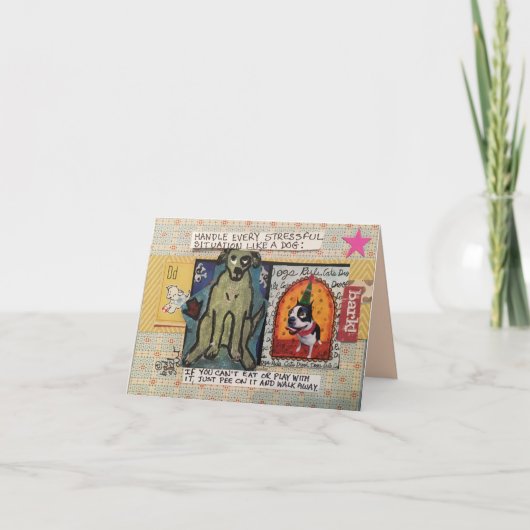 NOTECARD-HANDLE ELKE STRESSVOLLE SITUATIE KAART (Voorkant)