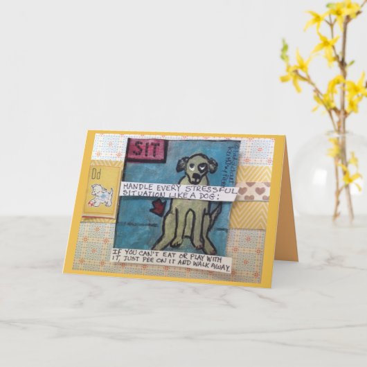 NOTECARD-HANDVAT ELKE ZWAAR KAART (Gele Bloem)