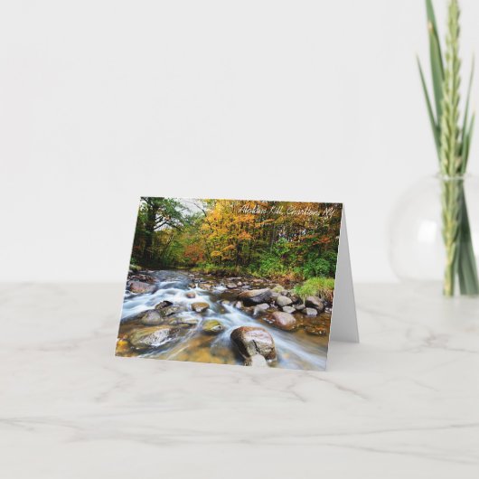 Notecard:  Het Doden van Alplaus, Charlton, NY Kaart (Voorkant)