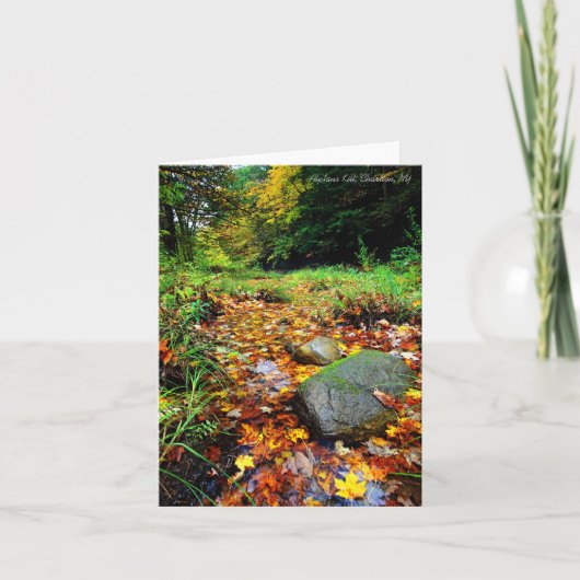 Notecard: Het Doden van Alplaus, Charlton, NY Kaart (Voorkant)