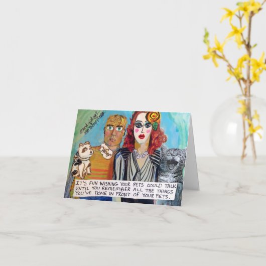 NOTECARD - HET IS LEUK OM TE WENSEN DAT JE HUISDIE KAART (Gele Bloem)