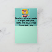 NOTECARD-HIER IN HET ZUIDEN VERBERGEN WE ONS NIET KAART (Binnen)