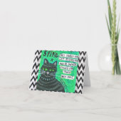 NOTECARD-HONDEN VREESDE HEM, RESPECTEERDEN DE KAART (Voorkant)