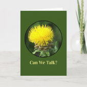 notecard, humor "Hoe ben je/kunnen we praten"? Kaart (Voorkant)