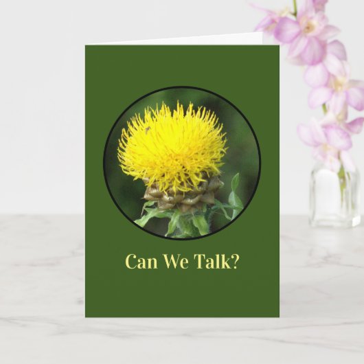 notecard, humor "Hoe ben je/kunnen we praten"? Kaart (Orchidee)