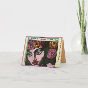Notecard-I is uit oestrogeen en ik heb een pistool Kaart