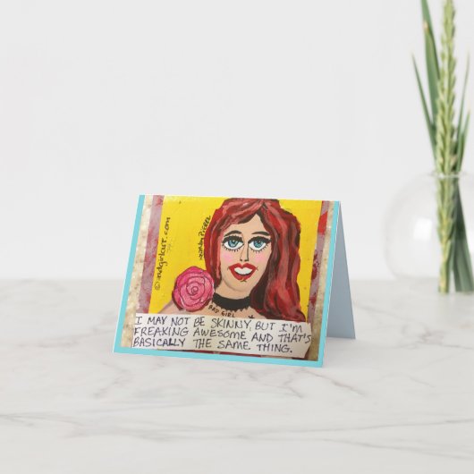 NOTECARD-I MAG NIET MAGER ZIJN, MAAR IK BEN KAART (Voorkant)