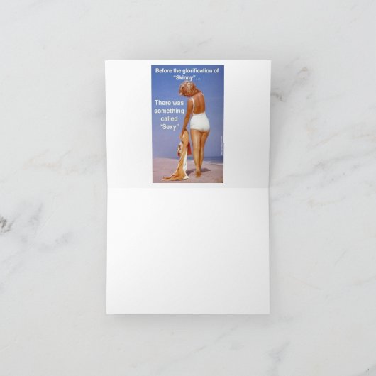 NOTECARD-I MAG NIET MAGER ZIJN, MAAR IK BEN KAART (Binnen)