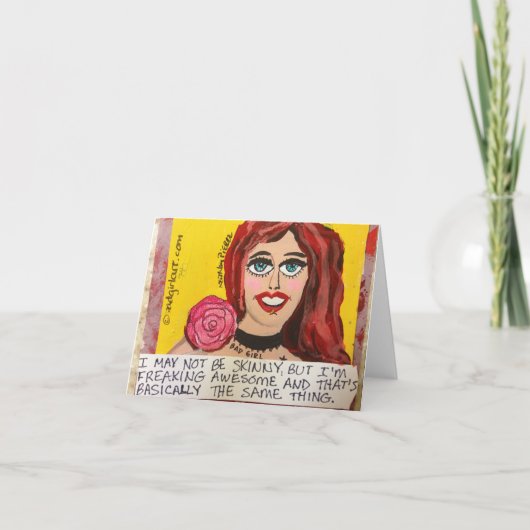 NOTECARD-I MAG NIET MAGER ZIJN, MAAR IK BEN KAART (Voorkant)