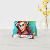 NOTECARD-I NIET KRANKZINNIG AM KAART (Gele Bloem)