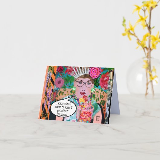 Notecard-I weet wat ik wil zijn als ik ouder ben Kaart (Gele Bloem)