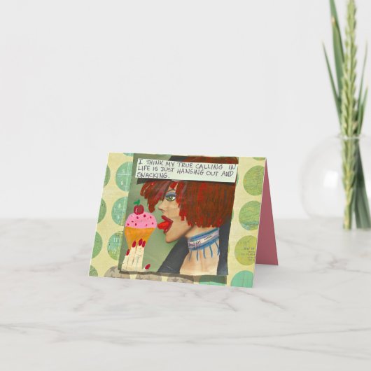 NOTECARD, IK DENK MIJN WARE ROEPING IN HET LEVEN KAART (Voorkant)