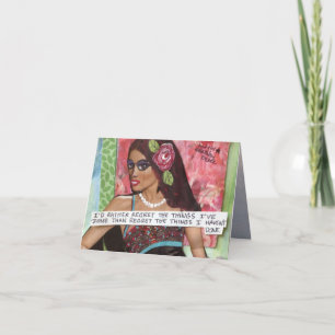 NOTECARD, IK HEB LIEVER SPIJT VAN DE DINGEN DIE IK KAART