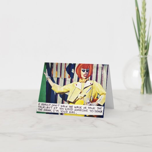 NOTECARD = IK KAN NIET ECHT DE WANDELING LOPEN OF KAART (Voorkant)