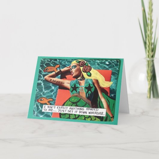 NOTECARD, IK VERWACHT NIETS KAART (Voorkant)