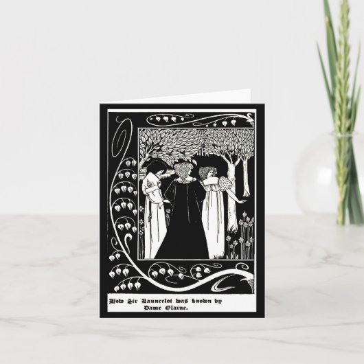 Notecard- illustratie-Aubrey Beardsley 4 Kaart (Voorkant)