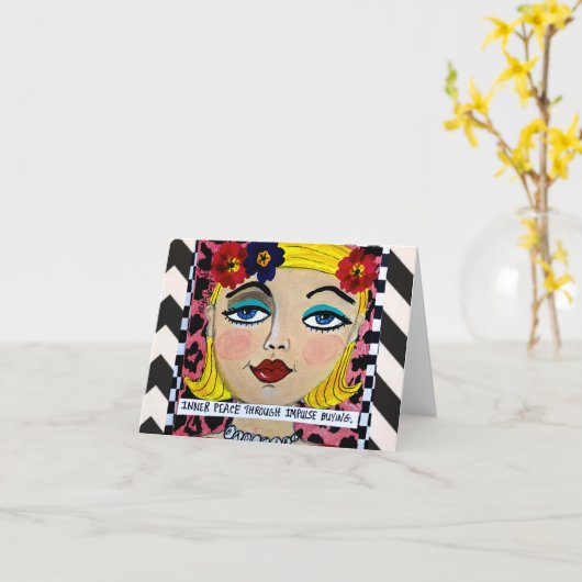 NOTECARD-INER PEACE VIA IMPULSE KOPEN KAART (Gele Bloem)