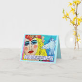 NOTECARD-IS DE VRIEND IEMAND DE WGO BINNEN KENT KAART (Gele Bloem)