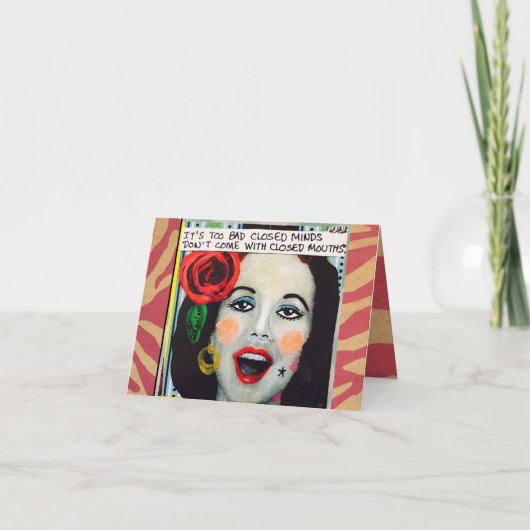 NOTECARD-JAMMER GESLOTEN GEESTEN KAART (Voorkant)