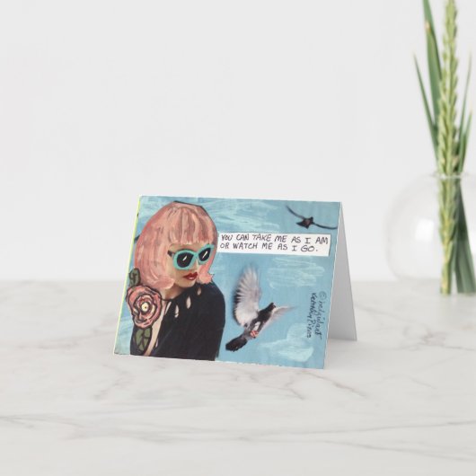 NOTECARD - JE KUNT ME NEMEN ZOALS IK BEN KAART (Voorkant)