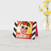 NOTECARD-JONGELUI BIJ HART KAART (Gele Bloem)