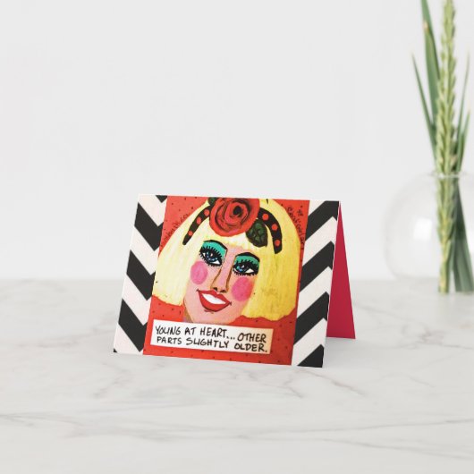 NOTECARD-JONGELUI BIJ HART KAART (Voorkant)