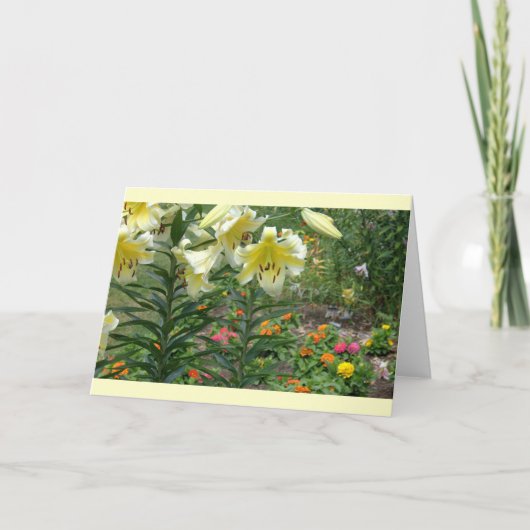 Notecard, Kleurrijke Gemengde Bloemen Kaart (Voorkant)