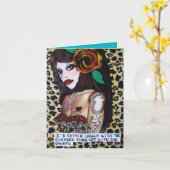 NOTECARD-LACH MET DE ZONDAARS KAART (Gele Bloem)