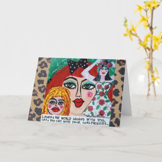 NOTECARD-LAUGH EN DE WERELDLAUGHS MET U. KAART (Gele Bloem)