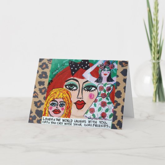 NOTECARD-LAUGH EN DE WERELDLAUGHS MET U. KAART (Voorkant)