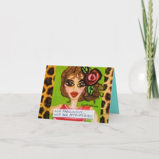 Notecard- Leeftijd fabelachtig, niet leeftijd-gepa Kaart (Voorkant)