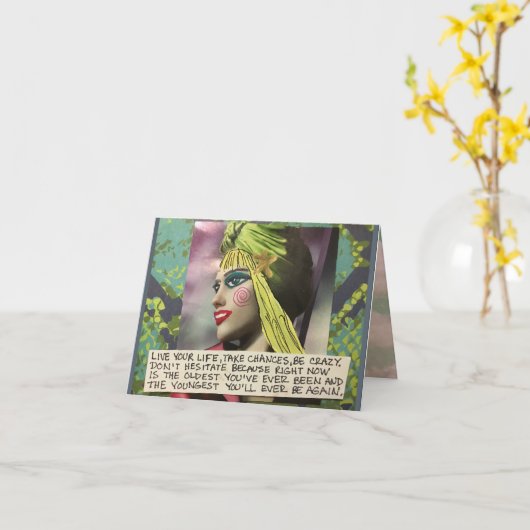 NOTECARD-LIVE UW LEVEN, VERANDERINGEN NEMEN. KAART (Gele Bloem)