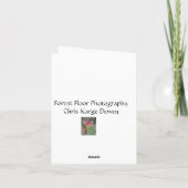 Notecard met briljante rode bloem kaart (Achterkant)