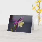 Notecard met de Bloem van de Akelei van de Kaart (Gele Bloem)