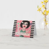 NOTECARD - MET EEN DRINK IN ÉÉN HAND KAART (Gele Bloem)