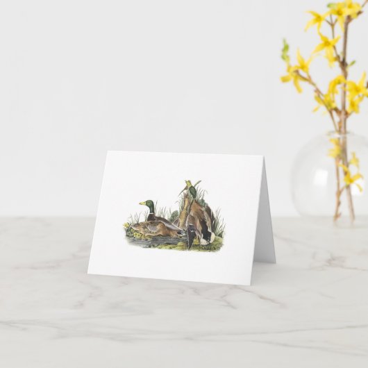 Notecard met het Nest van de Eend van de Wilde Kaart (Gele Bloem)