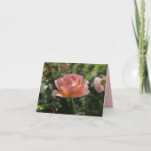Notecard met Mooi Koraal Roos Kaart (Voorkant)