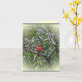 Notecard met Noordelijke Kardinaal Kaart (Gele Bloem)