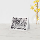 Notecard met ontwerp kaart (Gele Bloem)