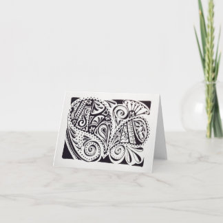 Notecard met ontwerp kaart