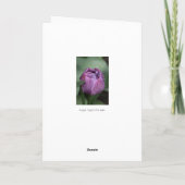 Notecard met paarse tulp kaart (Achterkant)