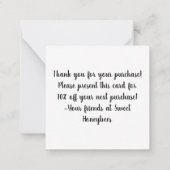 Notecard met Pansies Dank U Notitiekaartje (Achterkant)