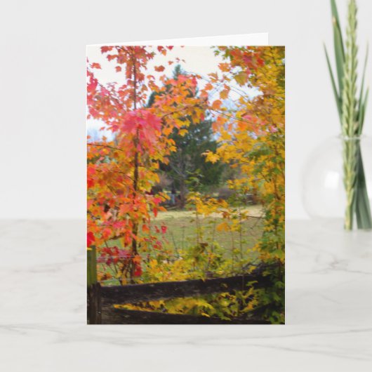 NOTECARD MET RODE BOOM KAART (Voorkant)