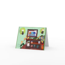 Notecard met uitnodigend interieur