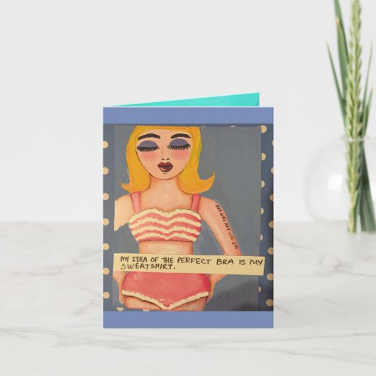Notecard-Mijn idee van de perfecte beha is mijn sw Kaart (Voorkant)